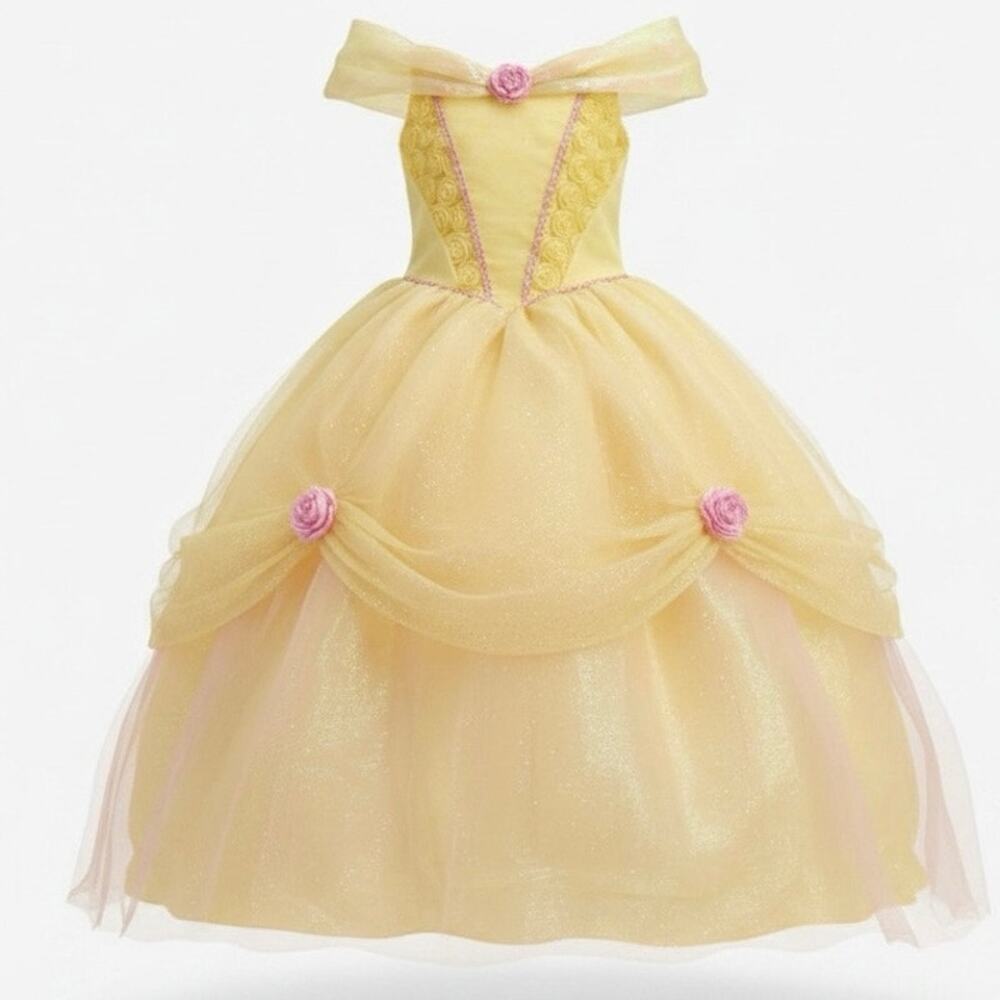 Disney Parks Princess Belle Costume Ball Dress Sz 7/8 M